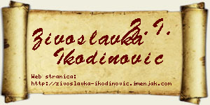 Živoslavka Ikodinović vizit kartica